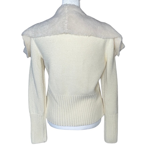 LOFT Faux Shearling Open Front Cardigan Jacket XS - Picture 2 of 6